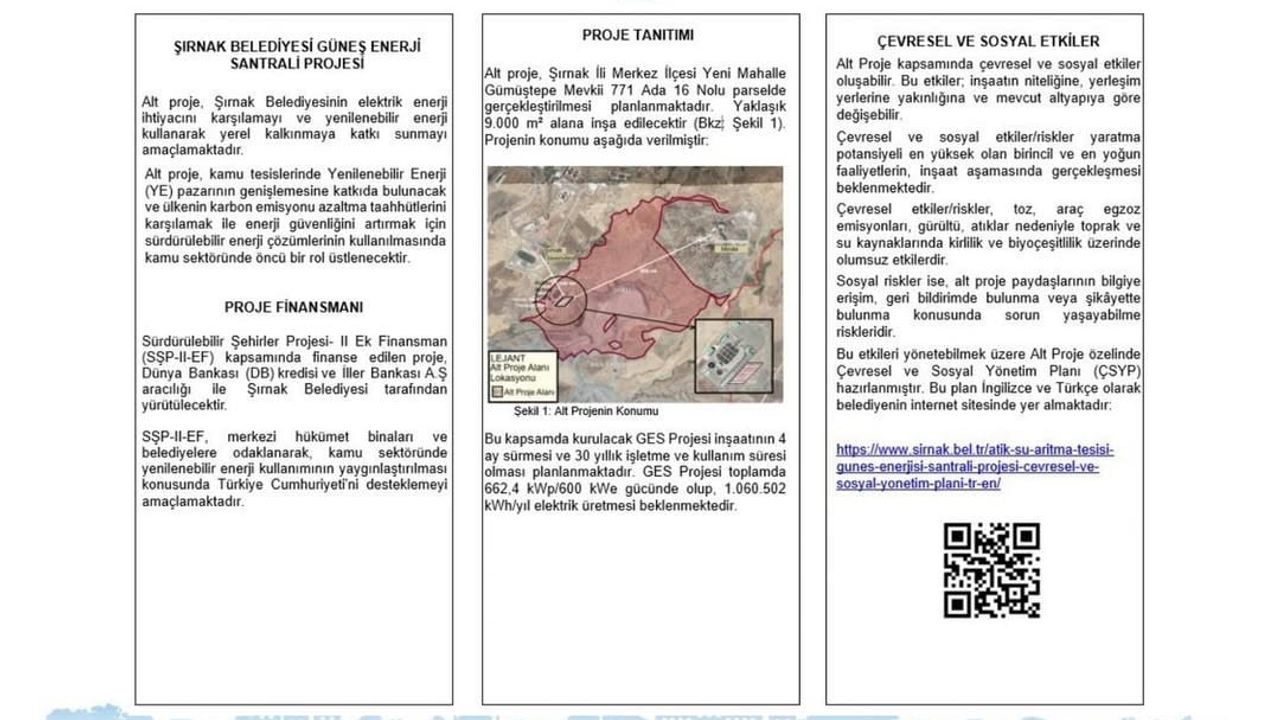 Şırnak’ta GES Hamlesi: Atıksu Arıtma Tesisi Güneş Enerjisiyle Çalışacak
