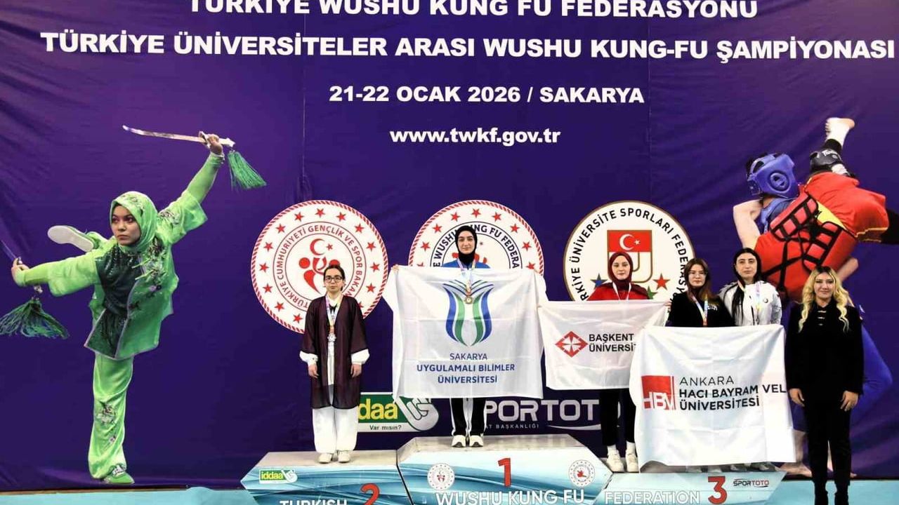 SUBÜ Wushu'da Türkiye Şampiyonu: Tao-Lu Kadın Takımı 6 Altın 1 Gümüş