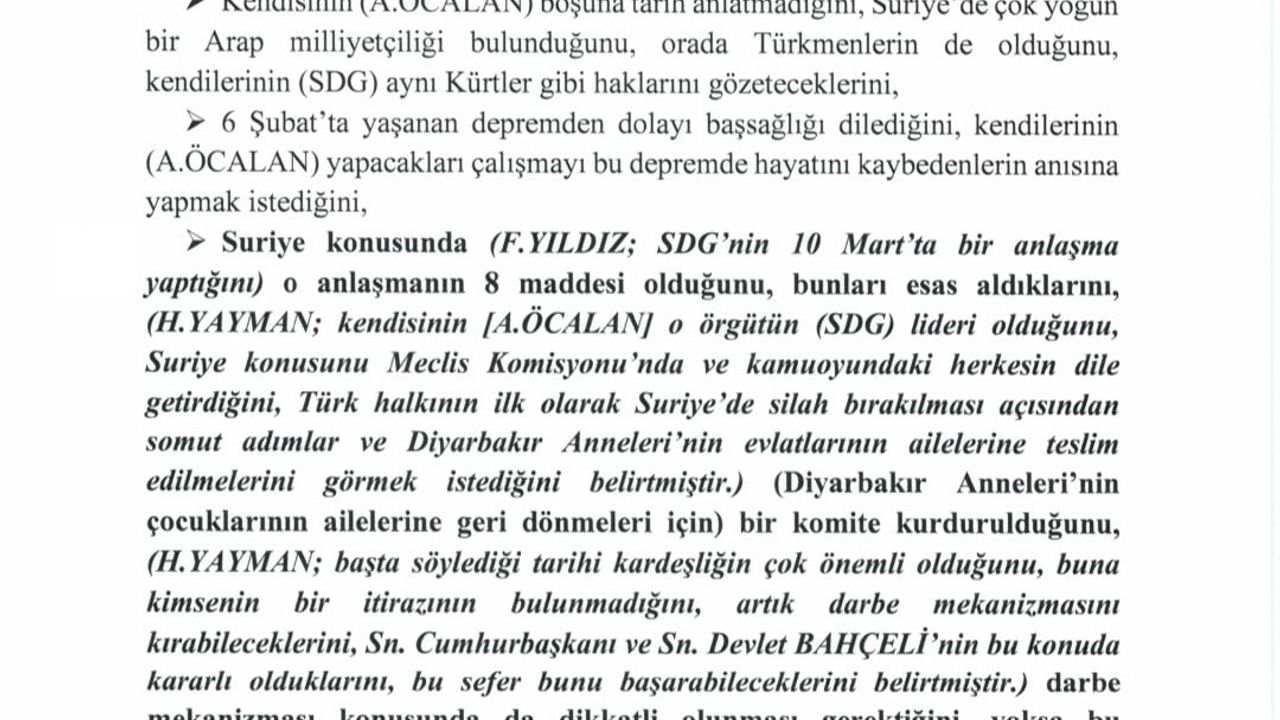 TBMM İmralı Görüşmesi Tutanaklarını Yayımladı