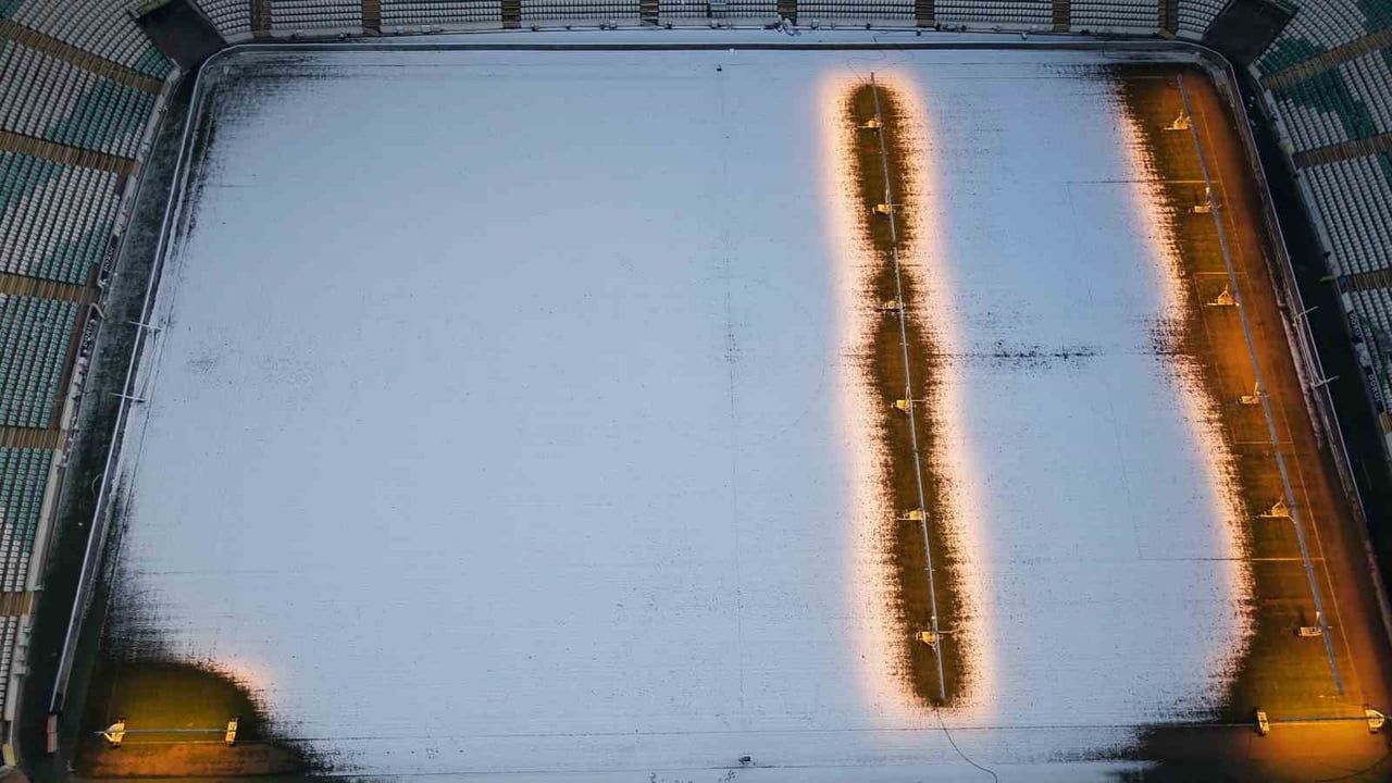 Timsah Arena'nın Karla Kaplı Hali Dronla Görüntülendi