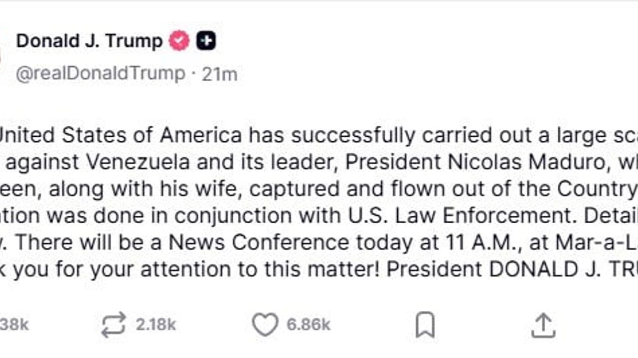 Trump doğruladı: Venezuela'ya saldırı — Maduro ve eşi yakalandı