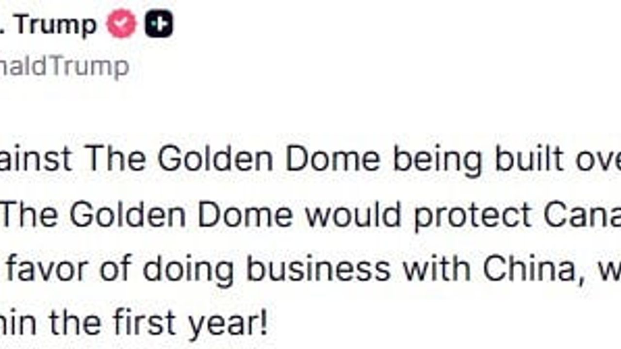 Trump'tan Kanada'ya Grönland Tepkisi: 'Altın Kubbe' ve Çin Eleştirisi