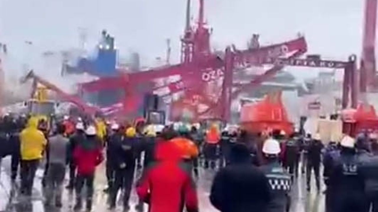 Tuzla'da Kule Vinç Devrildi — Özata Tersanesi'nde Şiddetli Rüzgar