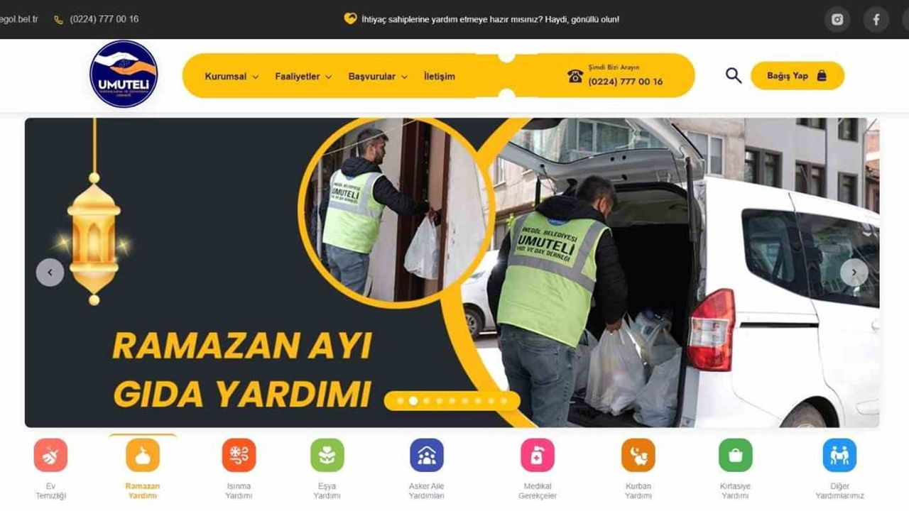 Umuteli.org.tr kullanıma sunuldu: İnegöl'de sosyal yardım artık online
