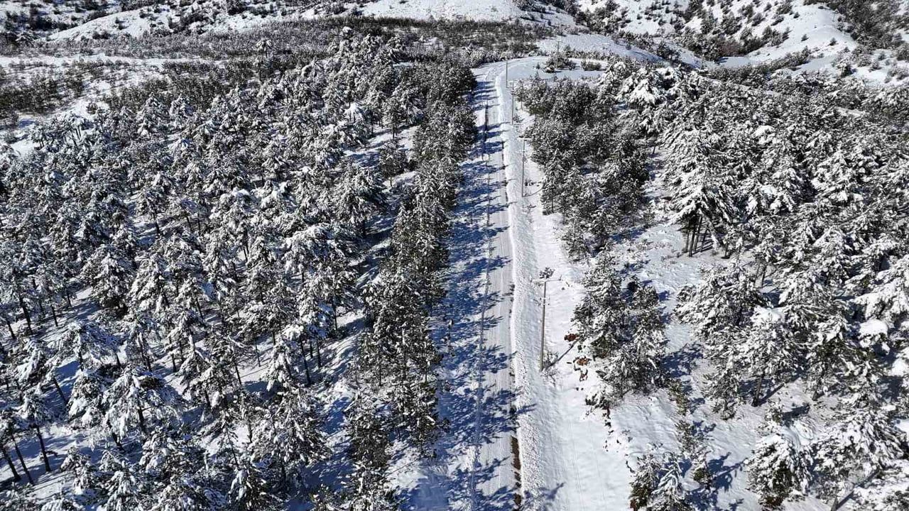 Uşak'ta Kartpostallık Kar Manzaraları