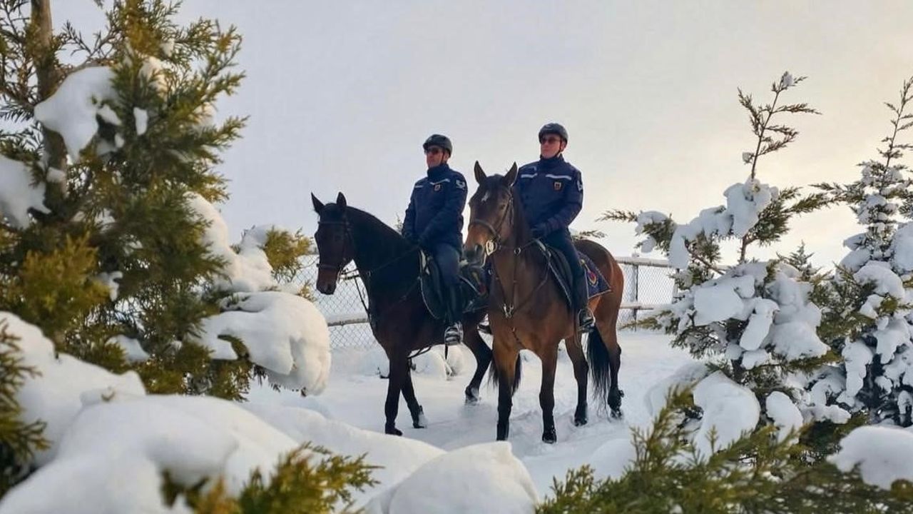 Van'da Atlı Jandarma Kış Nöbeti: Zorlu Koşullarda Güvenlik