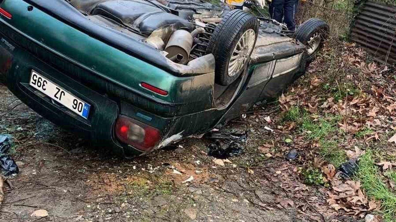 Yenice'de Kontrolden Çıkan Otomobil Takla Attı: 1 Ölü