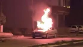 Amasya Gümüşhacıköy'de Seyir Halindeki Otomobil Alev Aldı