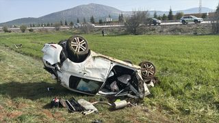 Kütahya'da Devrilen Otomobil Kazasında Sürücü Hayatını Kaybetti
