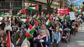 Stockholm'de Filistin için Gıda Kıtlığı Protestosu