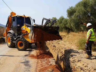 milas menteş'te kanalizasyon için ilk etap çalışması başladı