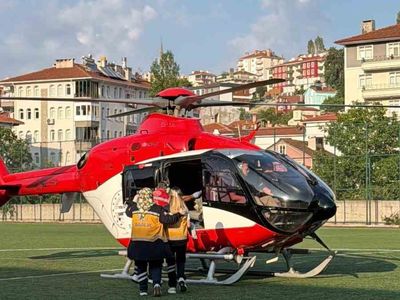 Kaynar suyla yaralanan bebek ambulans helikopterle Ankara'ya sevk edildi