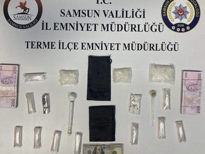 Uygulama sırasında Terme'de yapılan adres aramasında 228,79 gram metamfetamin ele geçirildi