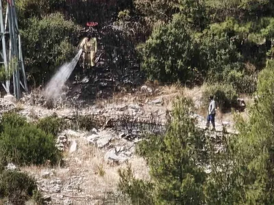 Yerkesik yolunda başlayan makilik yangını ekiplerin hızlı müdahalesi durdurdu
