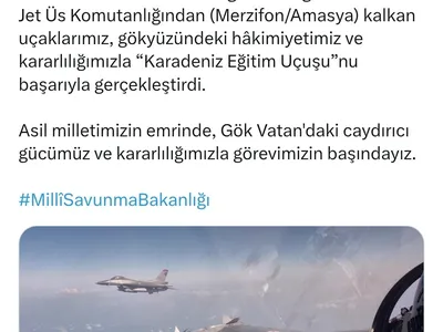 F-16'lar gök vatanı gözetledi: Merzifon'dan Karadeniz üzerinde eğitim uçuşu