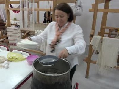 Amasya'da unla haşlanan iplikle 50 yıllık kıvratma geleneği geri döndü