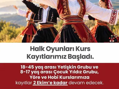 Merkezefendi'de adımlar buluşuyor: halk oyunları kurs kayıtları başladı