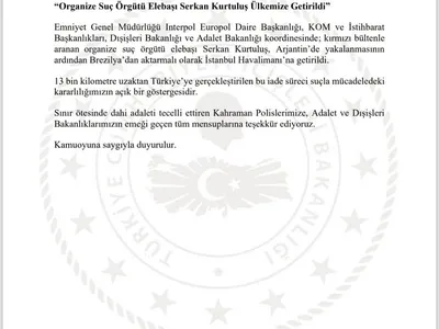 Uluslararası koordinasyonla Arjantin'den iade edilen suç örgütü lideri İstanbul'da