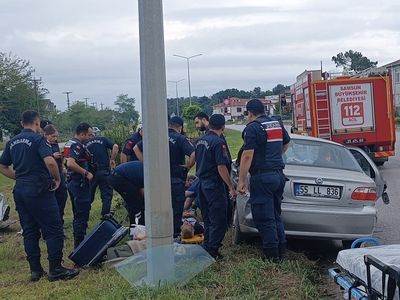 Terme'de Miliç mevkiinde sabah çarpışması: beş yaralı