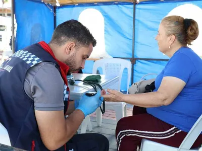 Samandağ'da ücretsiz sağlık taraması halkla buluştu
