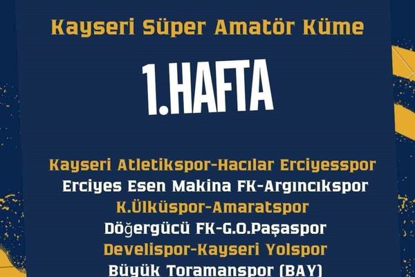 Kayseri'de süper amatör küme fikstürü çekildi: 11 takım tek grupta
