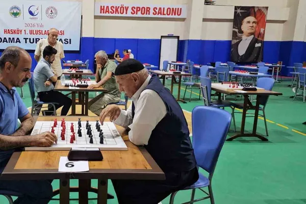 hasköy'de uluslararası dama heyecanı devam ediyor