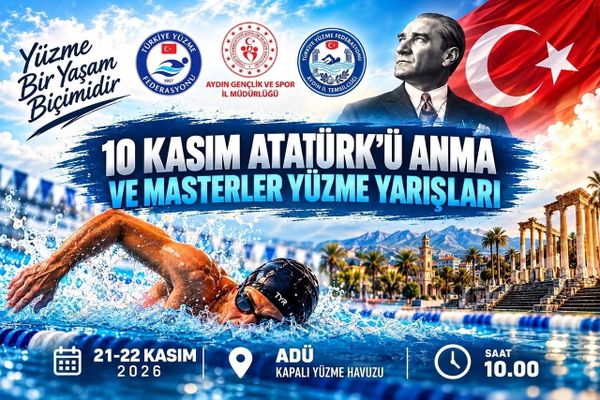 Master yüzücüler ADÜ kapalı havuzunda Atatürk'ü anacak