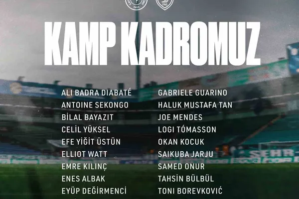 Samsunspor’un Rize maçı öncesi kadrosundan iki isim çıkarıldı