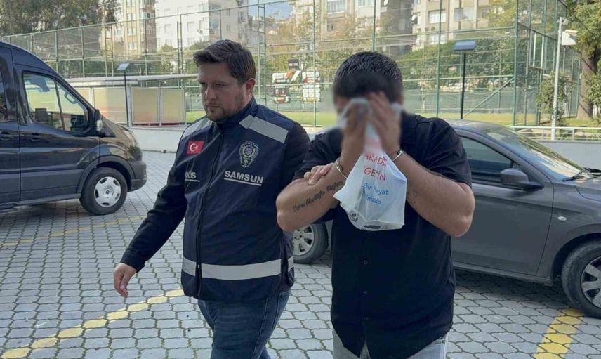 Samsun'da 9 bin 746 sentetik hapla yakalanan şüpheli adliyeye sevk edildi