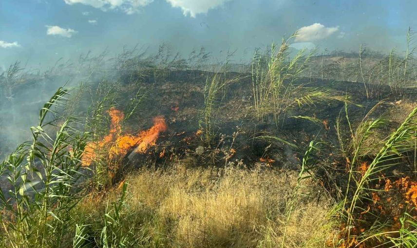 Silopi'de kırsal yangın ekiplerin müdahalesiyle bastırıldı