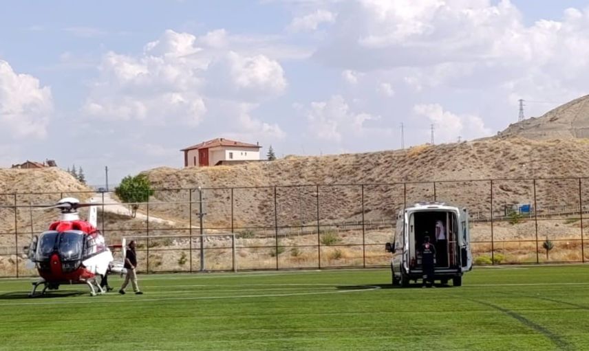 Darende'den helikopterle sevk edilen 8 yaşındaki çocuk Turgut Özal Tıp Merkezi'nde tedavi altında