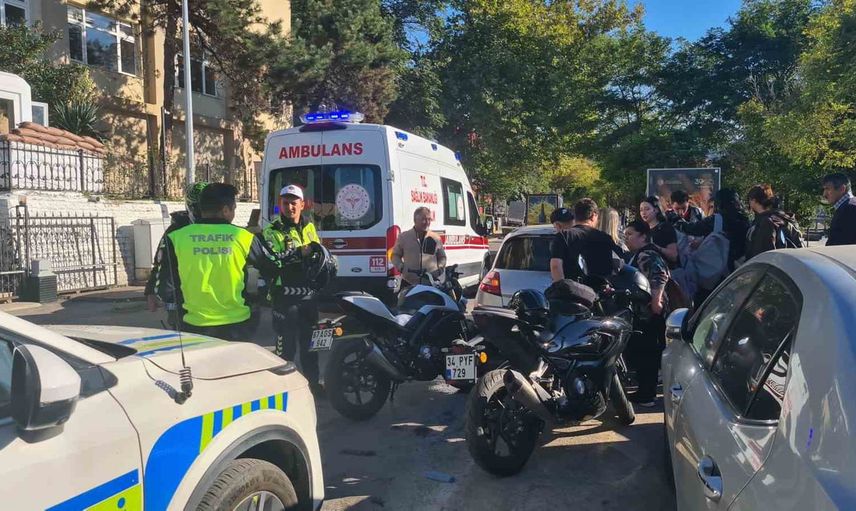 Zonguldak Liman Caddesi'nde kontrolünü kaybeden motosiklet sürücüsü ağır yaralandı