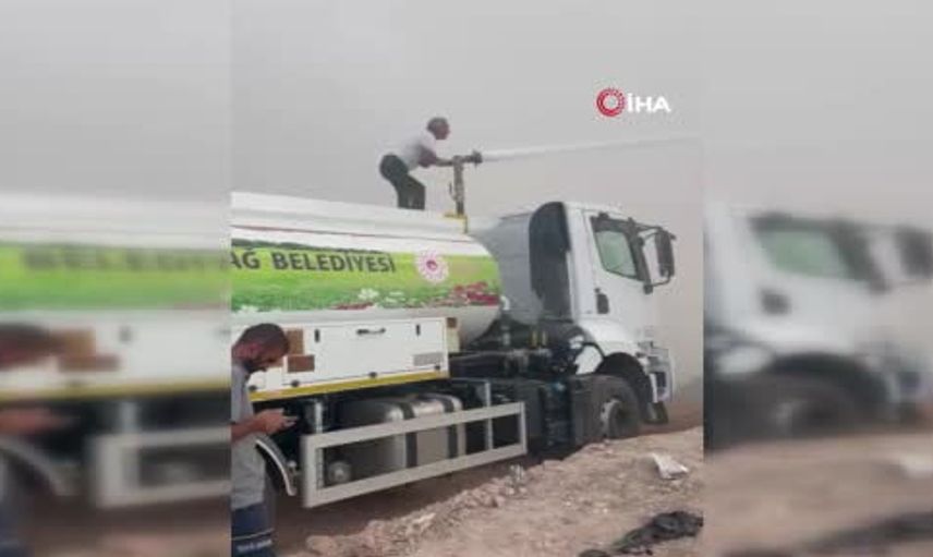 Siirt'te Conkbayır'daki atık sahası yangını beş saatte kontrol altına alındı