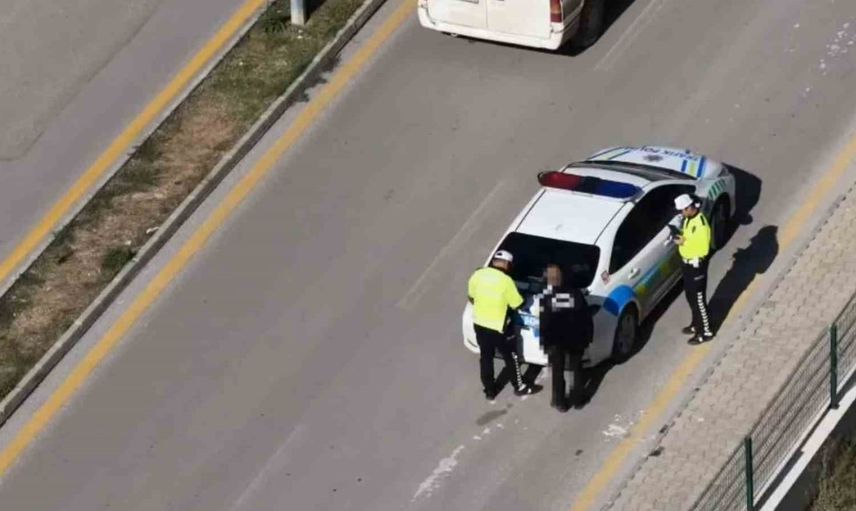 Dron kaydı kaçma girişimini bozdu: ehliyeti geri alınan sürücüye 200 bin lira ceza