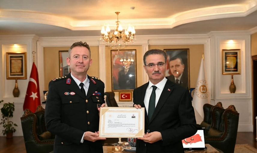 Erzurum'dan Gaziantep'e atanan jandarma komutanına veda