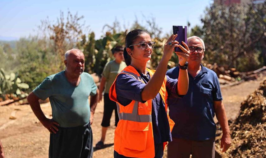 Antalya ekipleri yangından etkilenen mahallelerde zarar tespiti yapıyor