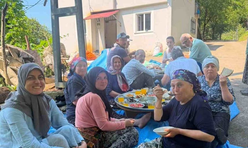 İmece dayanışması yarım kalan fındık hasadını tamamladı