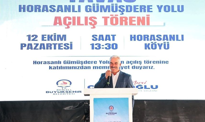 Tavas'ta Horasanlı-Gümüşdere yolu hizmete açıldı, ulaşım güvenliği güçlendi