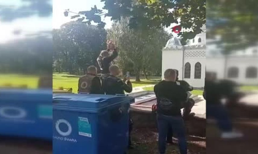 Kaunas'ta cuma namazını hedef alan motosikletçi provokasyonu