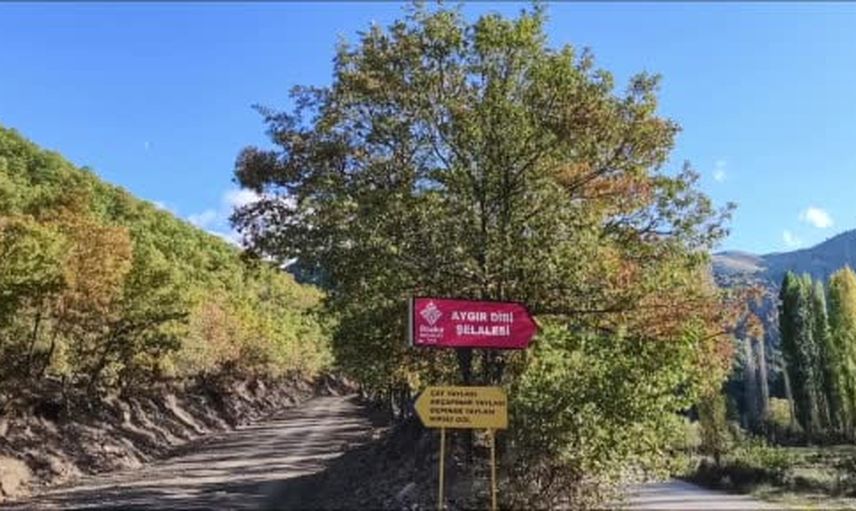 Sonbaharın sessizliği Aygırdibi Şelalesi'ni sardı