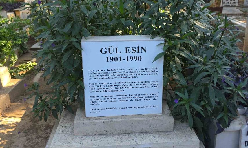 Gül Esin: muhtarlığın ilk kadın sesi mezarı başında yad edildi