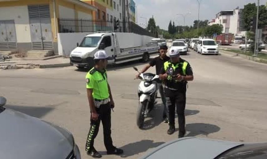 Orhan Kemal Bulvarı'nda denetimde 41 motosiklet sürücüsüne 1 milyon 266 bin lira ceza