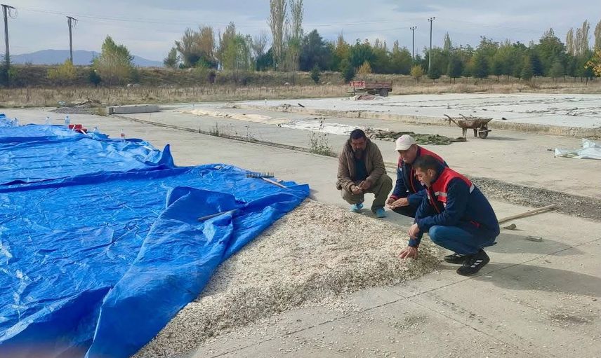 Üretim sahada değerlendirildi: Çay'da kabak çekirdeği ve elma üreticilerine ziyaret