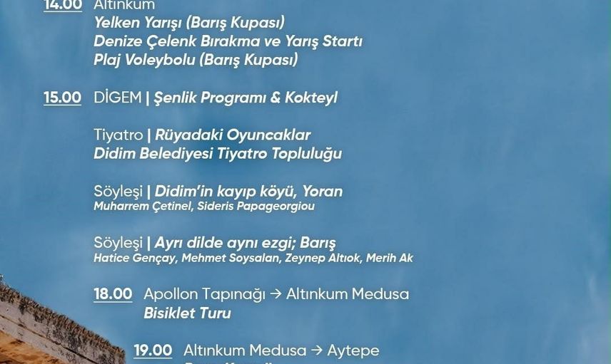 Didim'de 31. barış şenliği: ayrı dillerde aynı ezgi için buluşma