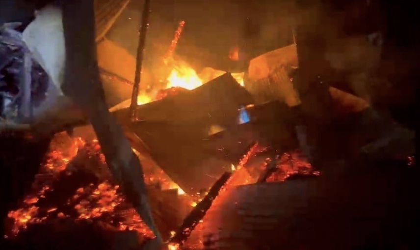 Sumbas'ta samanlık yangını itfaiyenin hızlı müdahalesiyle söndürüldü