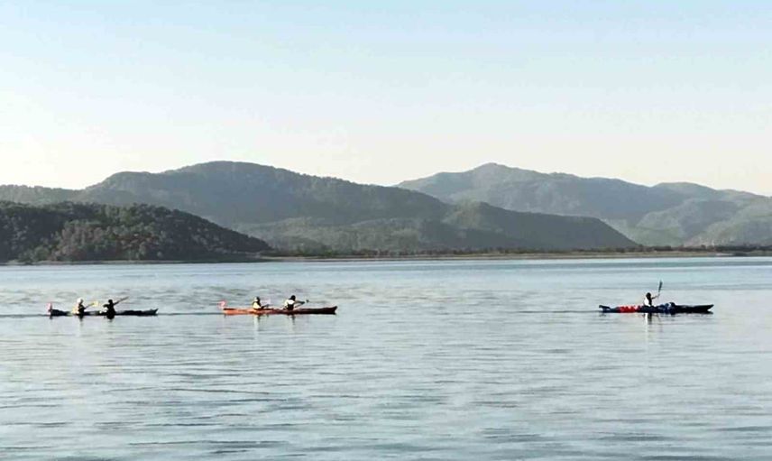 Köyceğiz gölü'nde 'Mavi Vatan'la iki devlet bir can vurgusu