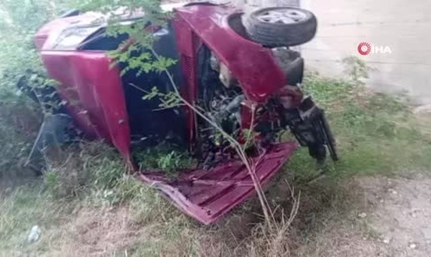 Beypazarı'nda köprüden 10 metre düşen otomobilin sürücüsü hafif yaralandı