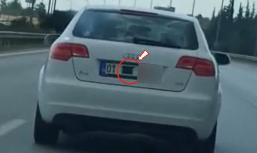 Otoyolda plakasını saklayan sürücüye jandarmadan 140 bin lira ceza