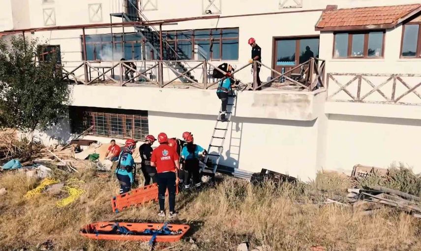 Hasan Dağı eteklerinde koordineli müdahale tatbikatı gerçeği aratmadı