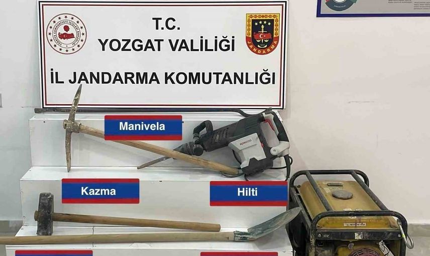Jandarma ihbarla harekete geçti: Boğazlıyan'da kaçak kazıda 4 gözaltı